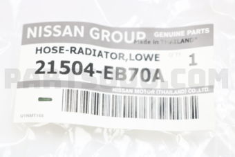 Nissan 21504EB70A HOSE-RADIATOR,LOWER