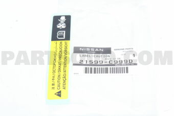 Nissan 21599C999D LABEL CAUTION