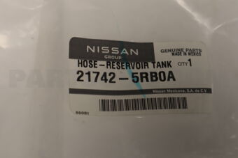 Nissan 217425RB0A HOSE RESERVOIR TANK
