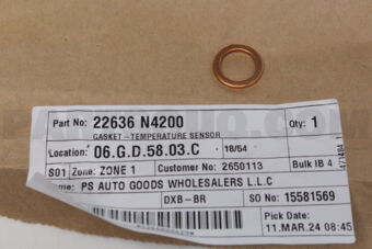 Nissan 22636N4200 GASKET