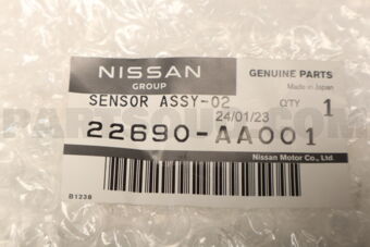 Nissan 22690AA001 HEATED OXYGEN SENSOR