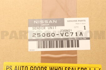 Nissan 25060VC71A SENDER UNIT-FUEL GAUGE