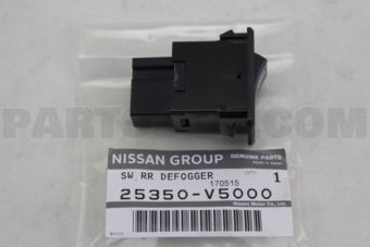 Nissan 25350V5000 SWITCH ASSY-REAR DEFOGGER