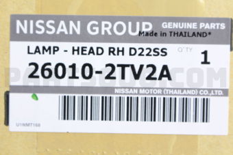 Nissan 260102TV2A LAMP ASSY-RH