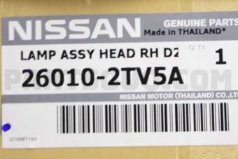 Nissan 260102TV5A LAMP ASSY-RH