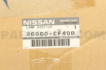 Nissan 26060CF40B LAMP ASSY-LH