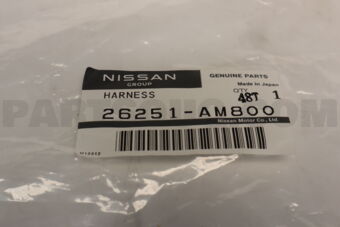 Nissan 26251AM800 HARNESS-SUB,LICENCE PLATE LAMP