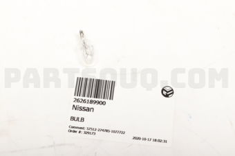 Nissan 2626189900 BULB