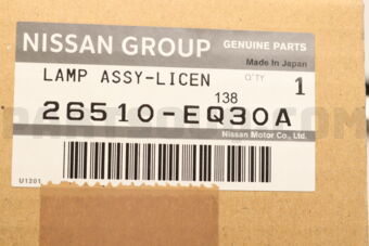 Nissan 26510EQ30A LAMP ASSY-LICENCE PLATE