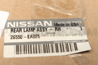 Nissan 26550EA825 LAMP ASSY-REAR COMBINATION,RH