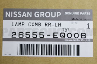 Nissan 26555EQ00B LAMP ASSY-REAR COMBINATION,LH