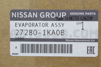 Nissan 272801KA0B EVAPORATOR ASSY