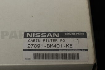 Nissan 27891BM401KE FILTER KIT-AIR