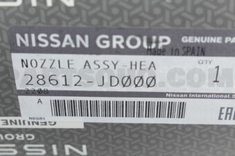 Nissan 28612JD000 NOZZLE ASSY-HEAD LAMP CLEANER,LH