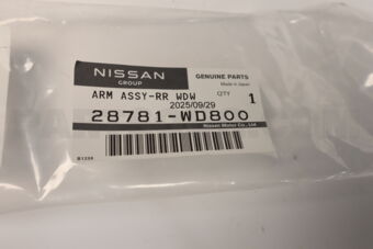 Nissan 28781WD800 ARM ASSY-RR WDW