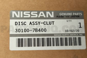 Nissan 301007B400 DISC ASSY-CLUTCH