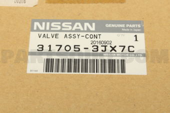 Nissan 317053JX7C VALVE ASSY-CONTROL