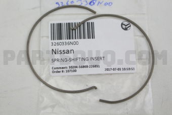 Nissan 3260336N00 SPRING-SHIFTING INSERT
