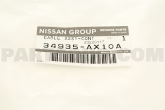 Nissan 34935AX10A CABLE ASSY CONT