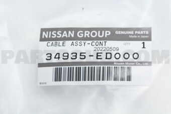 Nissan 34935ED000 CABLE ASSY-CONT