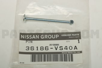 Nissan 36186VS40A PIN-SHOE HOLD DOWN
