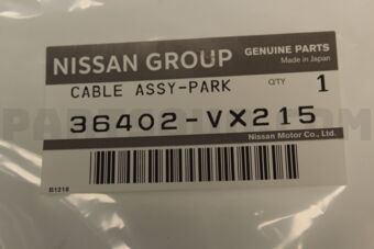 Nissan 36402VX215 CABLE ASSY-PARKING BRAKE,REAR