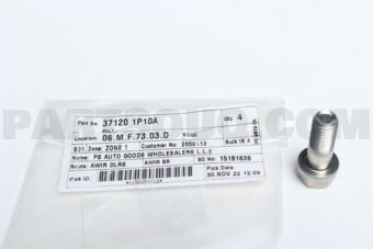 Nissan 371201P10A BOLT-FIX PROPELLER SHAFT