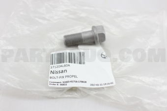 Nissan 37120AL60A BOLT-FIX PROPELLER SHAFT