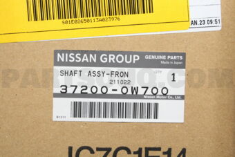 Nissan 372000W700 SHAFT ASSY-FRONT PROPELLER