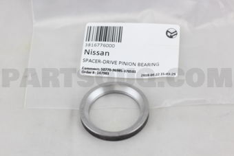 Nissan 3816776000 SPACER-DRIVE PINION BEARING