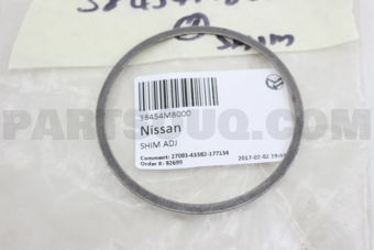 Nissan 38454M8000 SHIM-ADJUST,SIDE BEARING