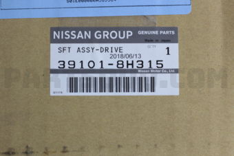 Nissan 391018H315 SHAFT ASSY-FRONT DRIVE,LH