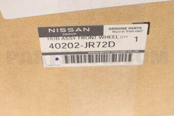 Nissan 40202JR72D HUB ASSY FR ABS 4WD D40