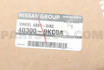 Nissan 403009KC0A WHEEL ASSY DISK