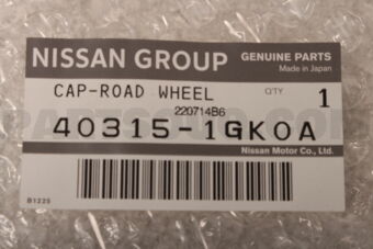Nissan 403151GK0A CAP-ROAD WHEEL