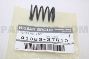 Nissan 4108337G10 SPRING-ANTI SHOE RATTLE