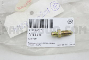 Nissan 41128U0201 CONNECTOR-BLEEDER