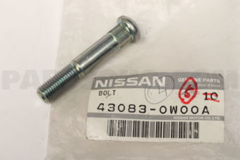 Nissan 430830W00A BOLT-BEARING CAGE,REAR AXLE CASE