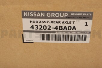Nissan 432024BA0A HUB ASSY REAR AXLE T32