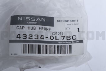 Nissan 432340L76C CAP-HUB,REAR WHEEL