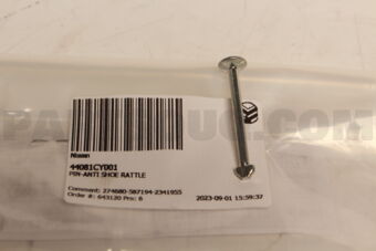 Nissan 44081CY001 PIN-ANTI SHOE RATTLE