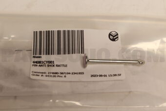 Nissan 44081CY001 PIN-ANTI SHOE RATTLE