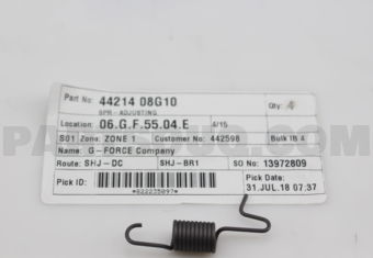Nissan 4421408G10 SPRING-ADJUSTING,REAR BRAKE