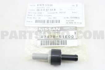 Nissan 4747851E00 VALVE ASSY-CHECK