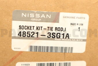 Nissan 485213SG1A SOCKET KIT TIE ROD, INNER