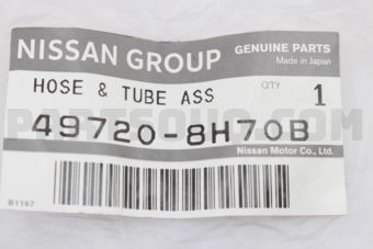 Nissan 497208H70B HOSE & TUBE ASSY