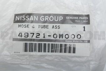 Nissan 497210W000 TUBE ASSY-RETURN,POWER STEERING
