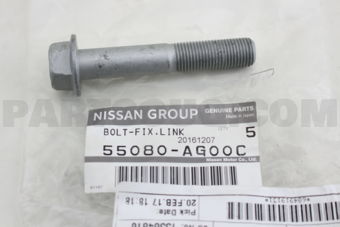 Nissan 55080AG00C BOLT-FIX,LINK