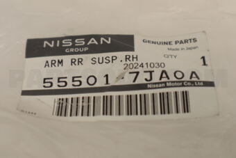 Nissan 555017JA0A ARM ASSY-REAR SUSPENSION RH
