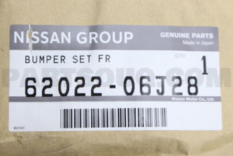 Nissan 6202206J28 FASCIA KIT-FRONT BUMPER
